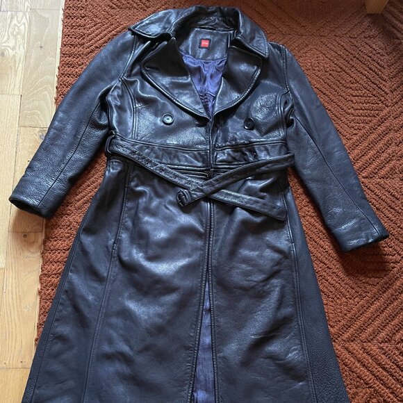 Hugo Boss leather jacket, women's long leather jacket, Jannis-D style jacket - Picture 2 of 4